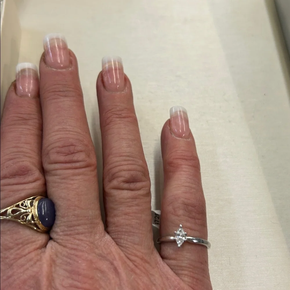 449728 10k wg Marquee Diamond Ring  .20ct - Picture 3 of 3